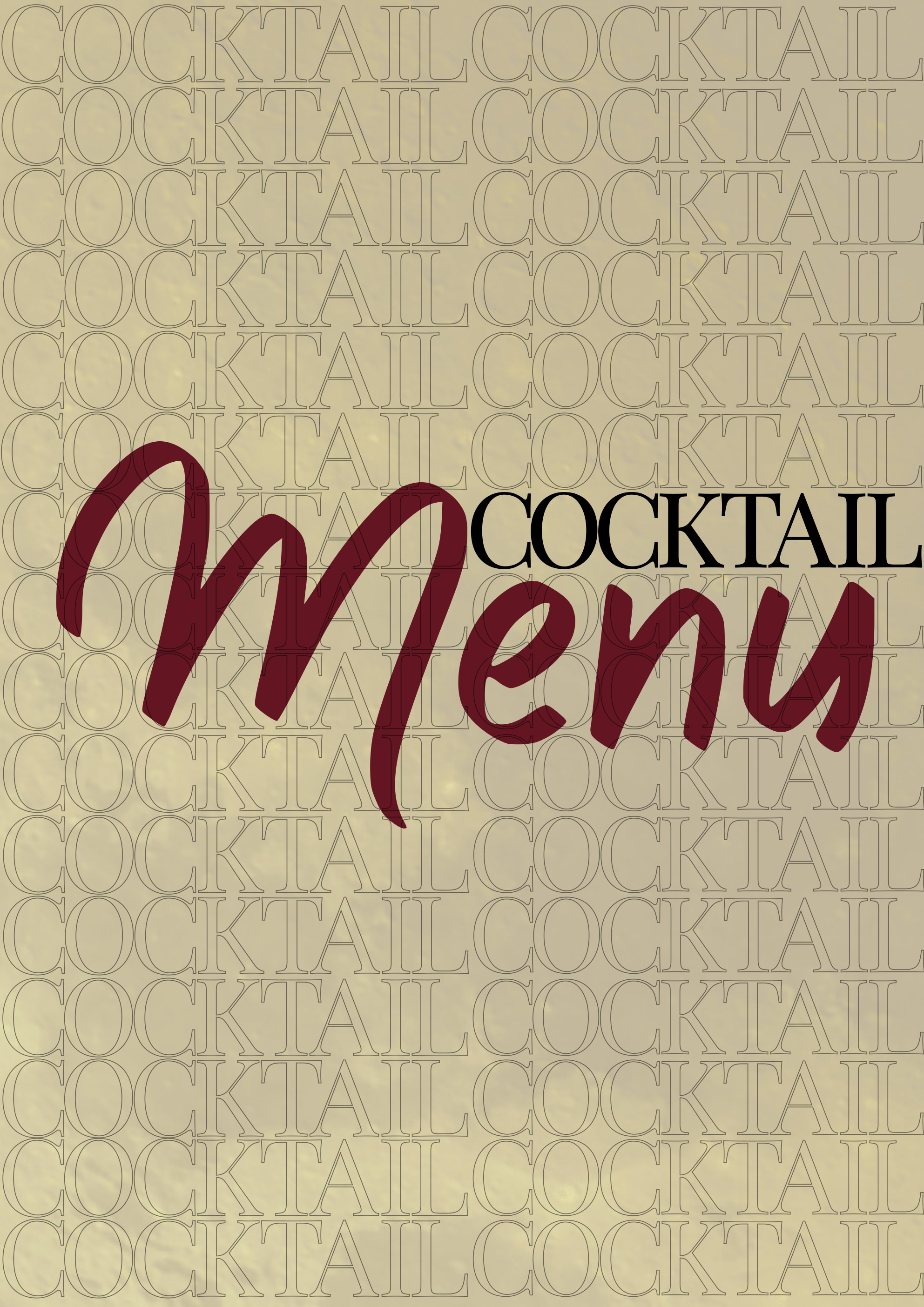Cocktail Menu Cover