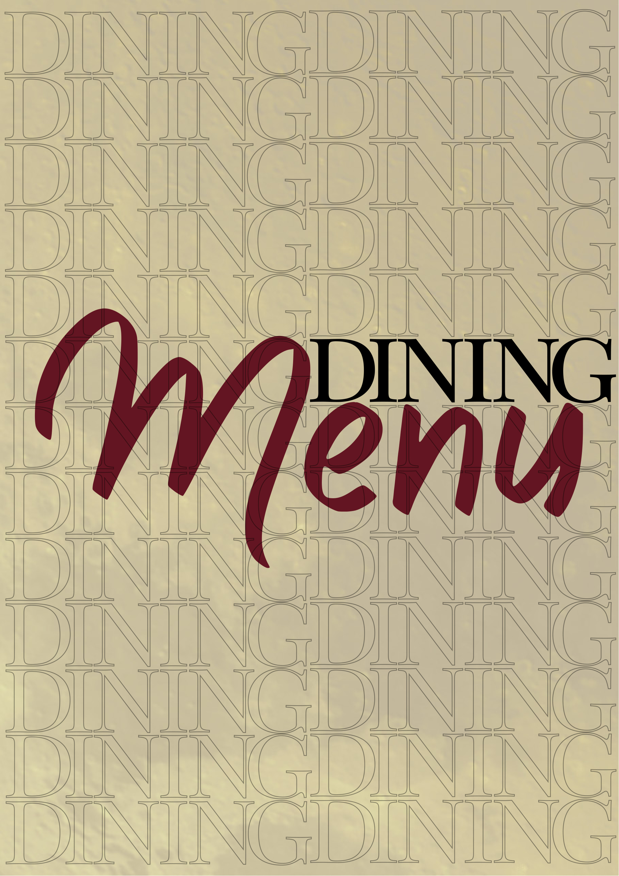 Dining Menu Cover